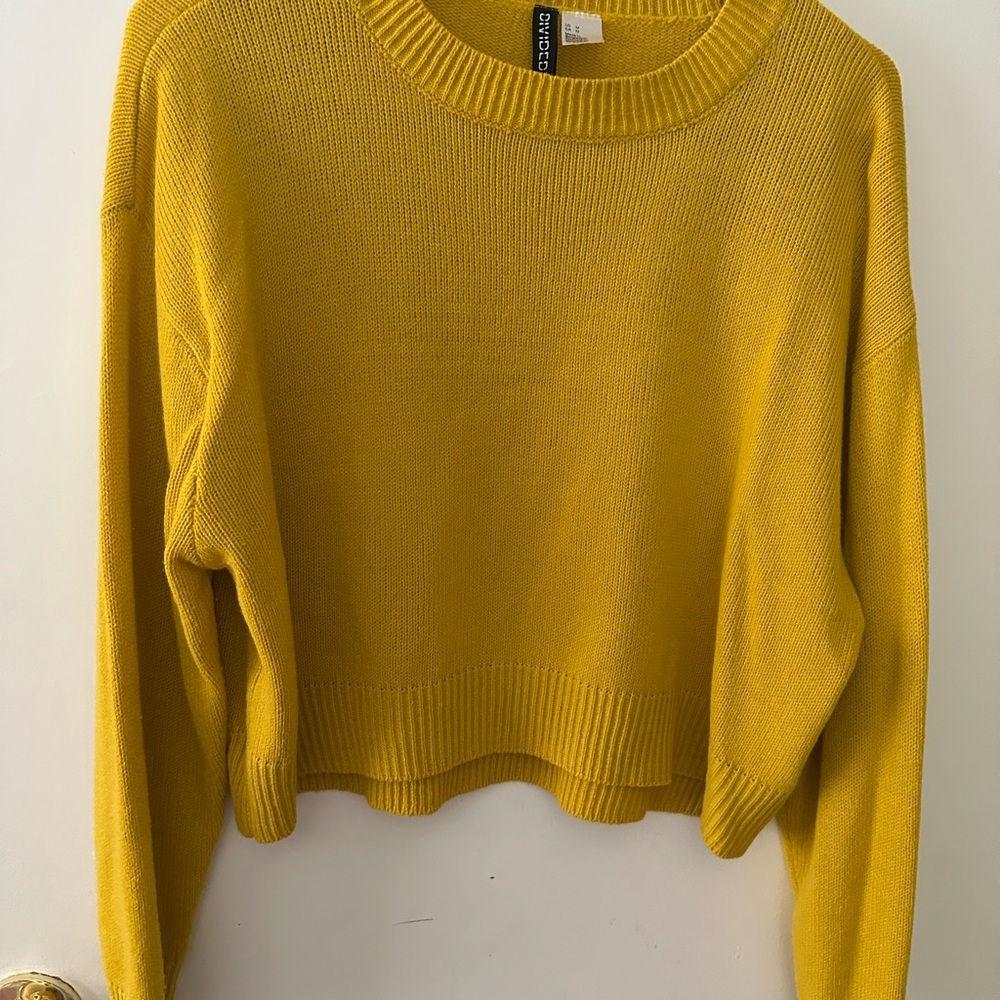H&M Vibrant Yellow Crew Neck Sweater